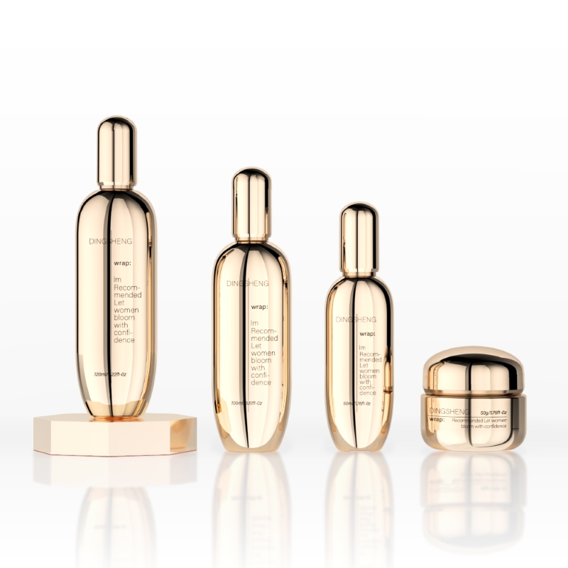 Electroplated skincare set bottle