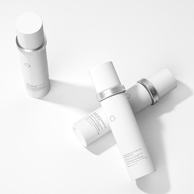 high-end skincare glass container