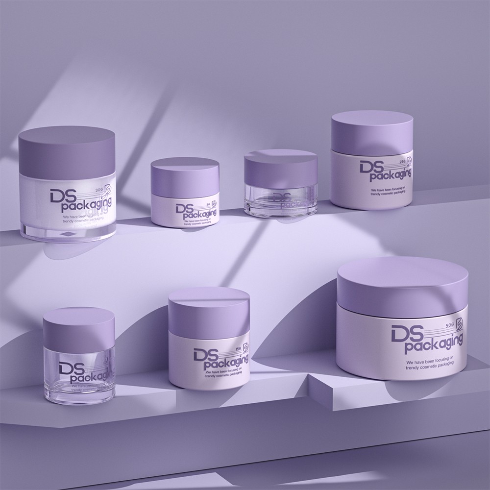 Translucent Matte PETG Plastic Facial Cream Jar