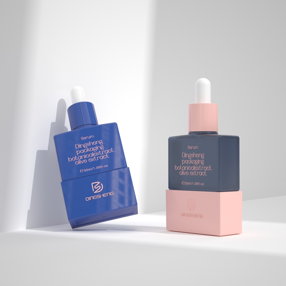 Heavy Wall Cube Glass Serum Bottle