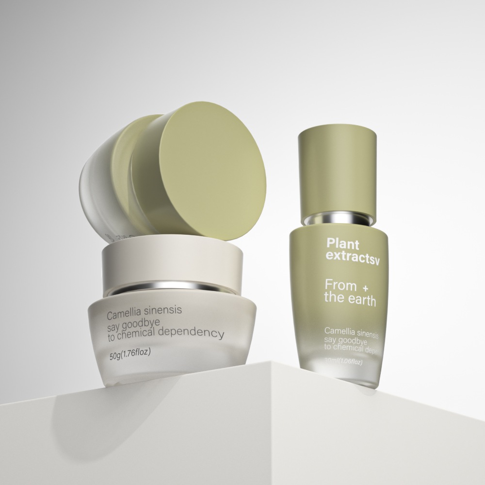 Custom Logo Glass Cosmetic Packaging Bulk Supply