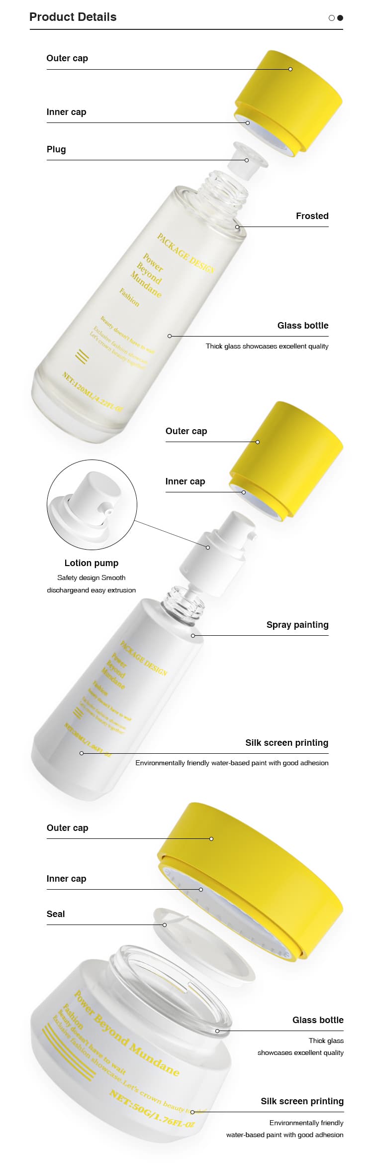 Thick Base Cosmetic Bottle Set