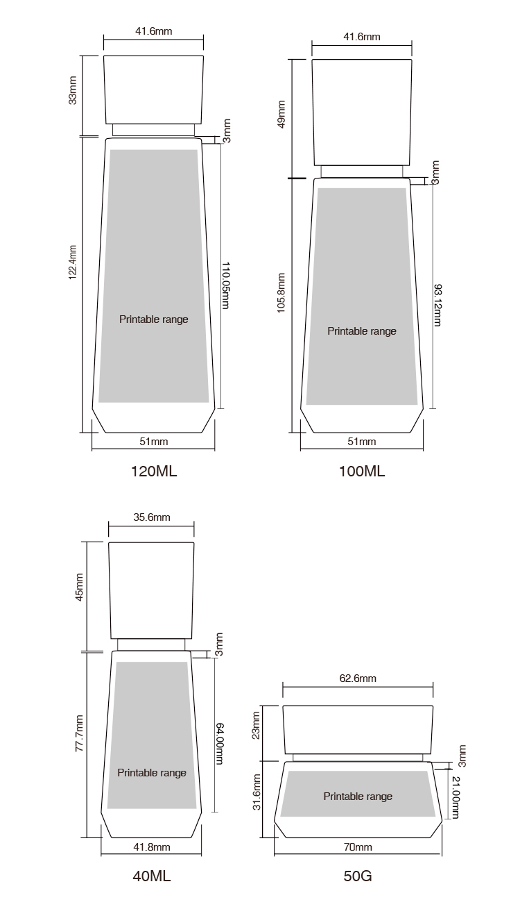 Custom Frosted Glass Cosmetic Sets