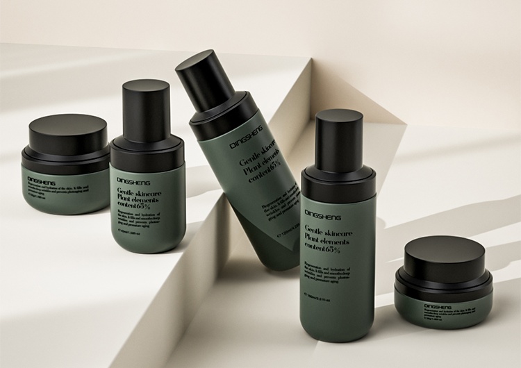 Custom Matte Glass Cosmetic Packaging Set Custom Matte Glass Cosmetic Packaging Set