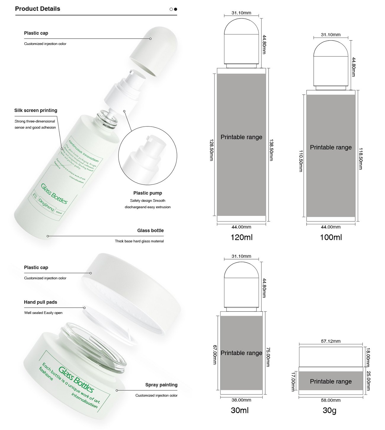 Premium Glass Serum Bottle With Pump