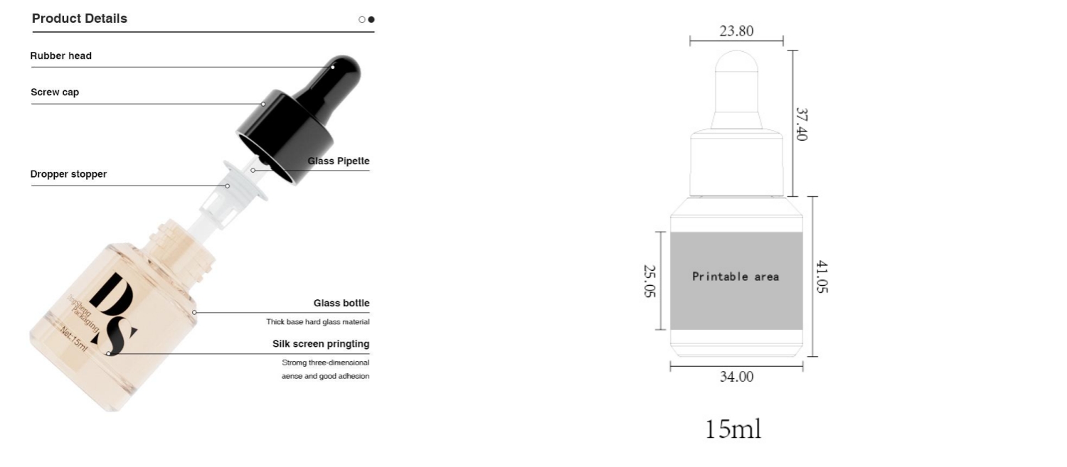 OEM Skincare Serum Packaging 15ml