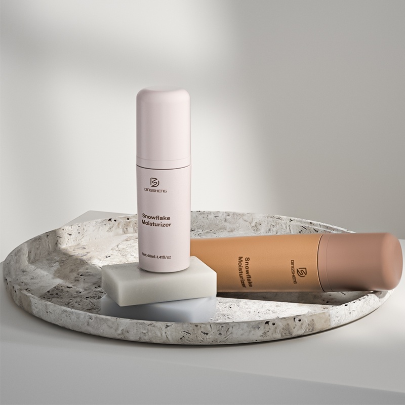 Luxury thick base frosted glass serum bottle with customized white outer cap Luxury thick base frosted glass serum bottle with customized white outer cap