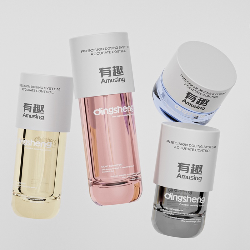 Minimalist Glass Skincare Bottle Packaging Set Minimalist Glass Skincare Bottle Packaging Set