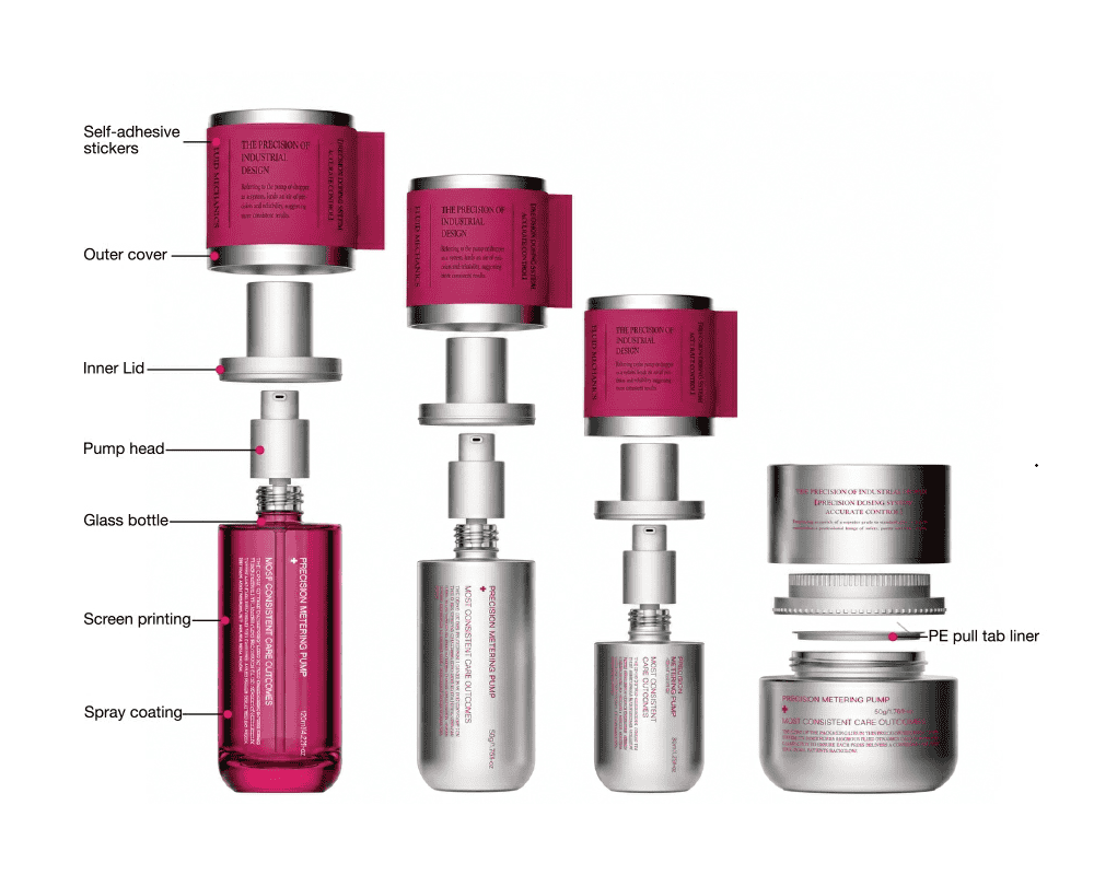 Matte Glass Serum Pump Bottle Set Matte Glass Serum Pump Bottle Set