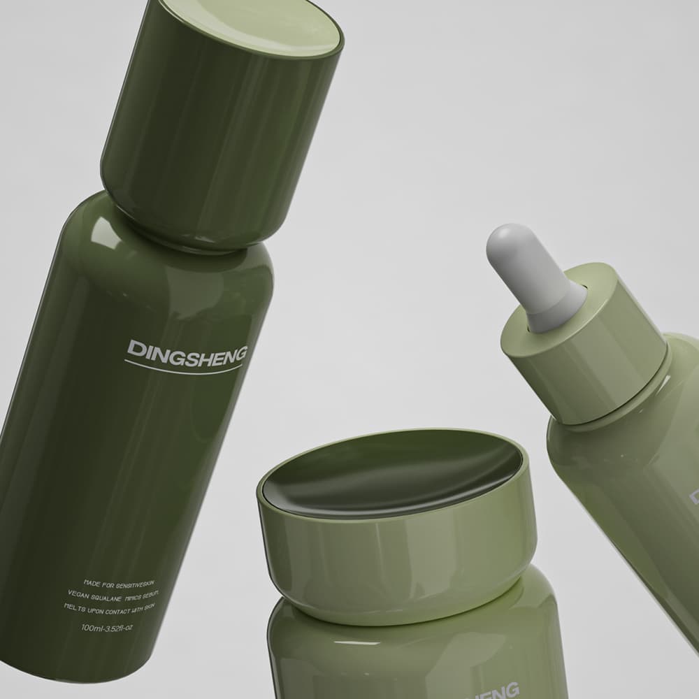 Minimalist Green Skincare Packaging Minimalist Green Skincare Packaging