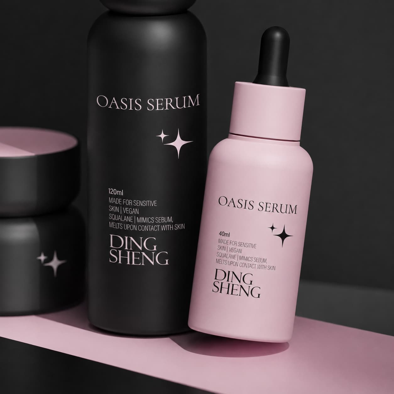Black and Pink Skincare Packaging Black and Pink Skincare Packaging