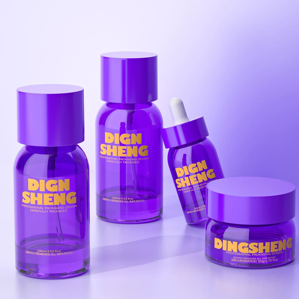 Vibrant Purple Skincare Packaging Set