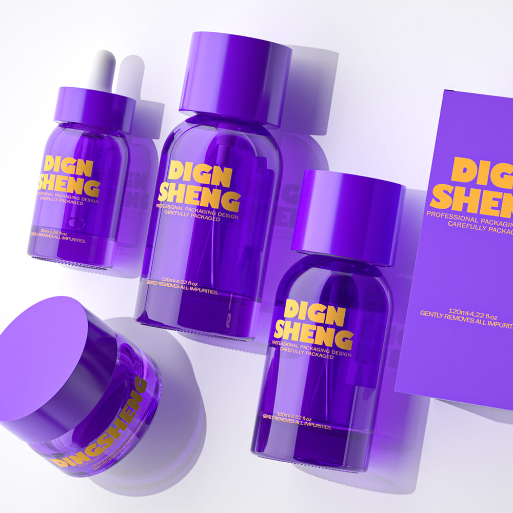 Custom Printed Glass Cosmetic Containers Custom Printed Glass Cosmetic Containers