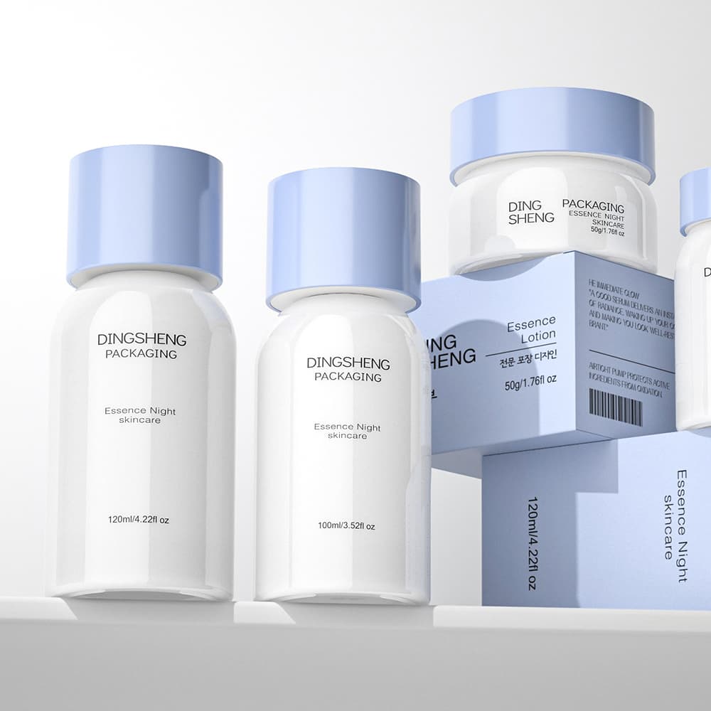 Solid white empty skincare container