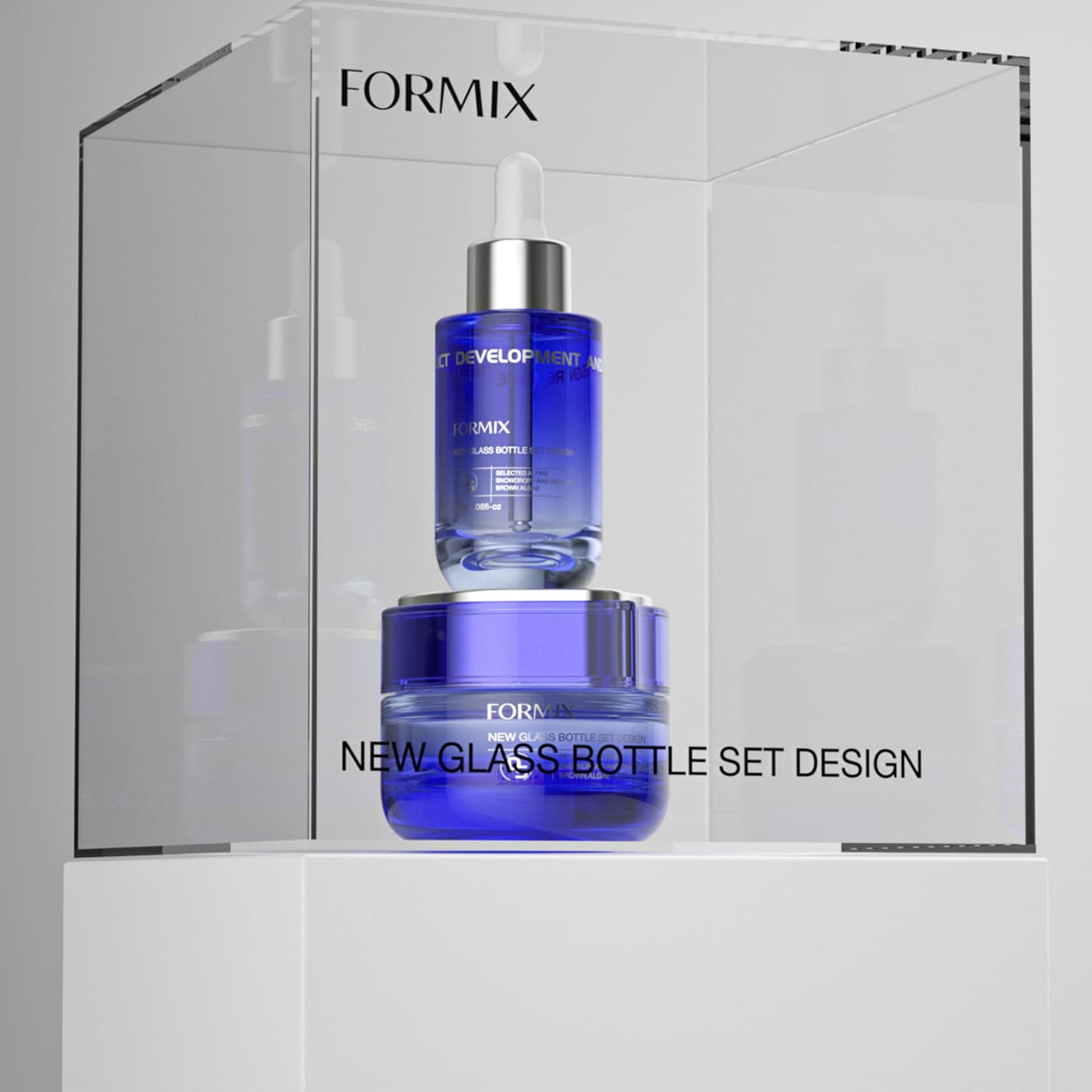 Translucent Crimson Cosmetic Packaging Set Translucent Crimson Cosmetic Packaging Set